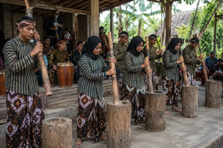 Gendongan Lesung, Kesenian Tradisional Kandri yang Unik